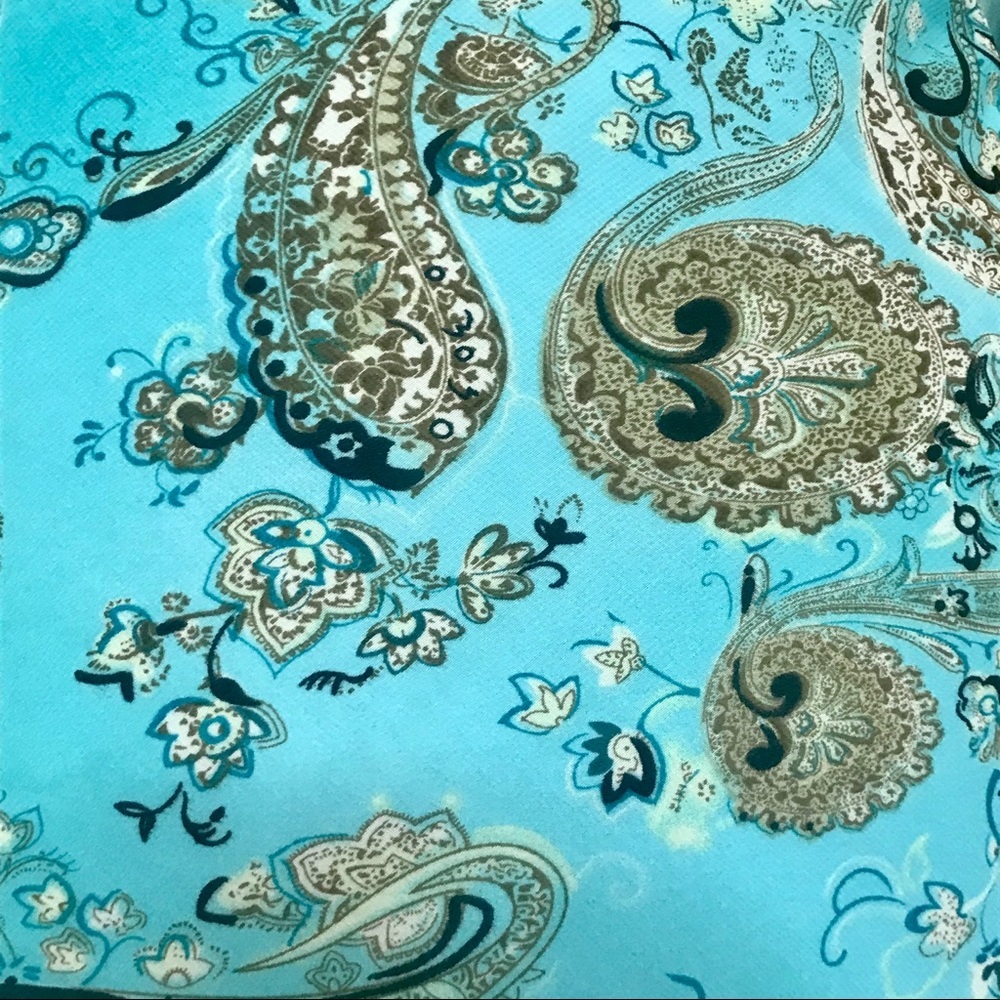 VNTG Blue Paisley Asymmetrical Handkerchief Skirt - Picture 4 of 6